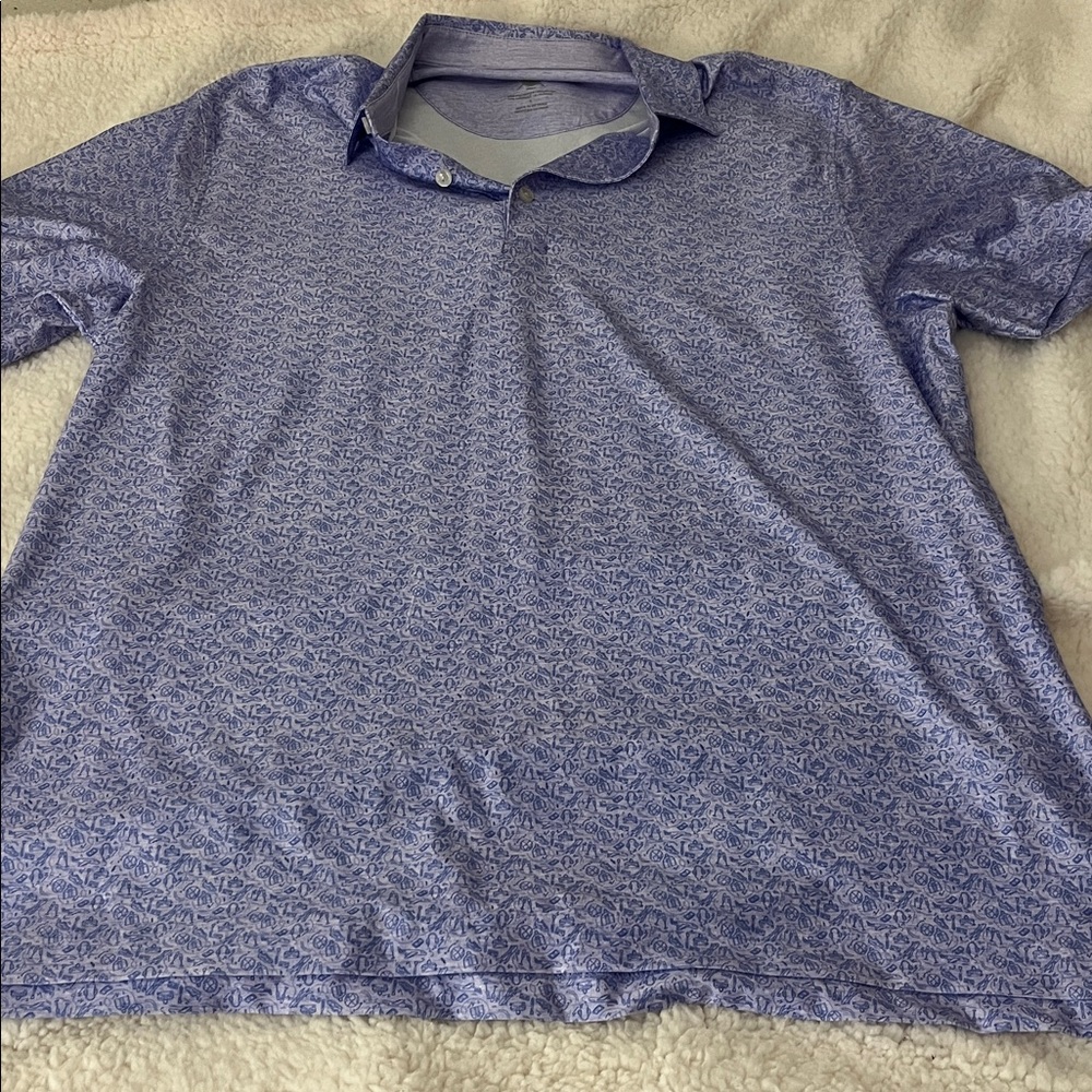 Hickey Freeman Lavender Patterned Button Down Gol… - image 2